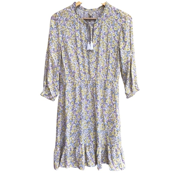 Loft Beach Floral Tassel Tie Dress NEW - Picture 4 of 9